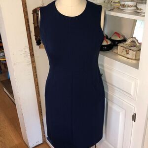Lands END Smooth Stretch Dress with 2 Pockets. Vacation to Office Comfort Fit.
